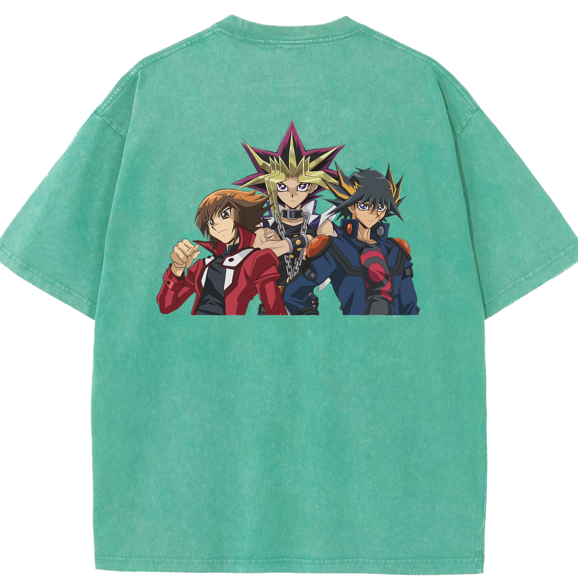 （画像用） 遊☆戯☆王 Yu-Gi-Oh! 綿100% ヴィンテージ風 半袖Tシャツ（背面プリント）